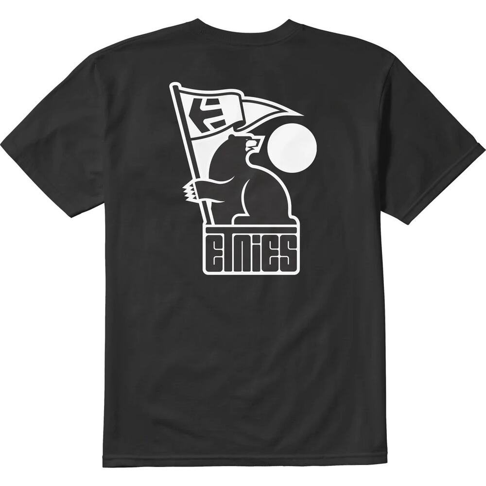 Etnies Men's T-Shirt Cali Bear Short Sleeve Crewneck Tee in Black